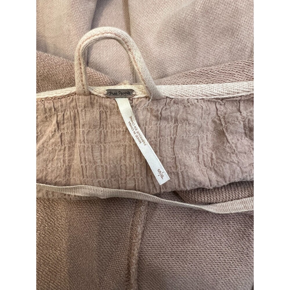 Free People Studio City Cardigan Rose Oversized Size Small Hooded Tie Waist - Picture 3 of 9